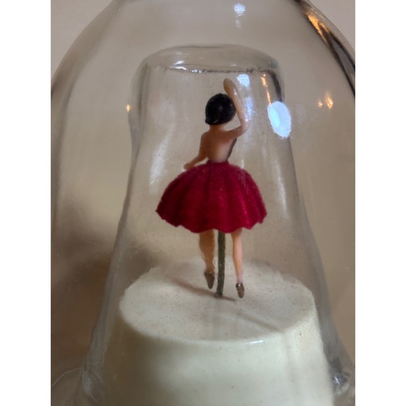 VTG BOLS Glass Ballerina Music Box Le Bleu Danube Germany Dancer - Picture 4 of 9